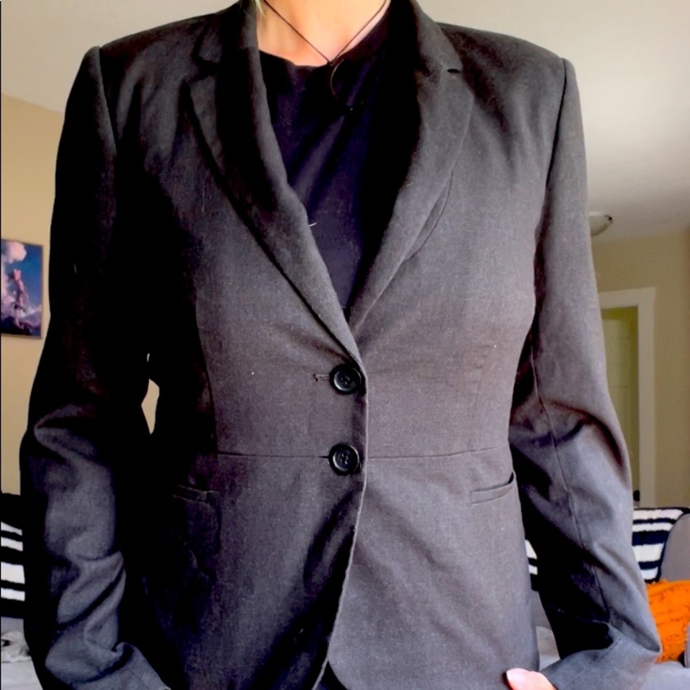 Sz 6 Charcoal blazer